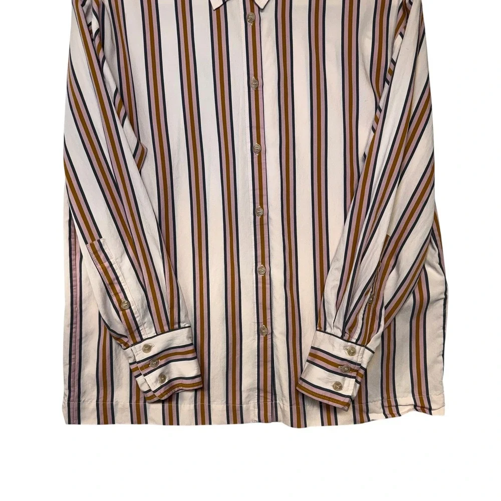 ba&sh Lady Shirt Size 1 Multicolor Striped Button Down Long Sleeve Blouse
